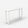 Consolle tavolino 120x40cm mobile ingresso legno metallo bianco Welcome light 