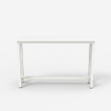 Consolle tavolino 120x40cm mobile ingresso legno metallo bianco Welcome light 