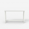 Consolle tavolino 120x40cm mobile ingresso legno metallo bianco Welcome light 