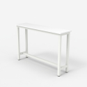 Consolle tavolino 120x40cm mobile ingresso legno metallo bianco Welcome light 