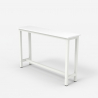 Consolle tavolino 120x40cm mobile ingresso legno metallo bianco Welcome light 