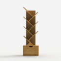Libreria design moderno 8 scaffali cassetto soggiorno ufficio Treebook 120 