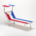 4 transats de plage bains de soleil professionnels en aluminium Santorini Europe Offre