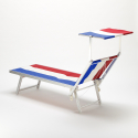 4 transats de plage bains de soleil professionnels en aluminium Santorini Europe Remises