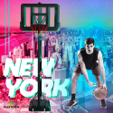 Canestro basket professionale portatile altezza regolabile 250 - 305 cm NY Offerta
