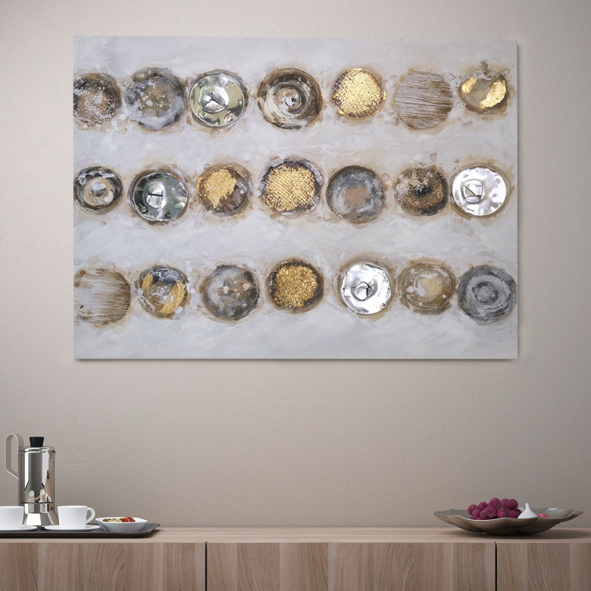 Peinture abstraite tableau moderne peint à la main 120x90cm Gold & Silver Promotion Peinture abstraite tableau moderne peint à la main 120x90cm Gold & Silver Promotion