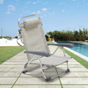 Liegestuhl Strandstuhl Klappbar mit Armlehne aus Aluminium für Strand Gargano Auswahl