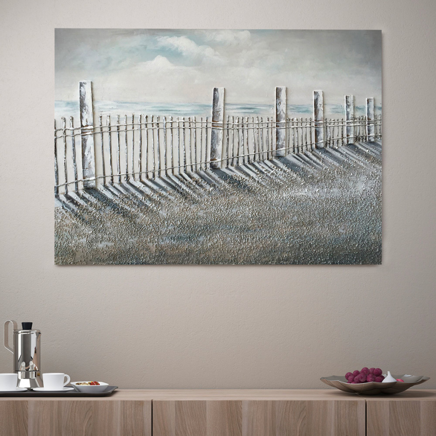 Handgemaltes Landschaftsbild auf Leinwand 120x90cm Fence Aktion Handgemaltes Landschaftsbild auf Leinwand 120x90cm Fence Aktion