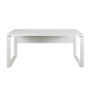 Schreibtisch Breit Hochglanz Weiß für Büro Arbeitszimmer 170x80cm Ghost-Desk Sales