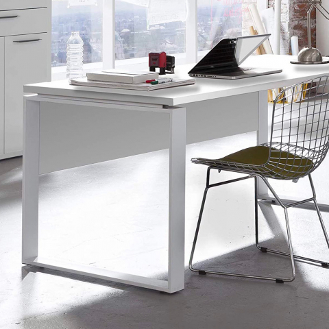 Bureau blanc 170x80cm surface pour travail et studio Ghost-Desk Promotion