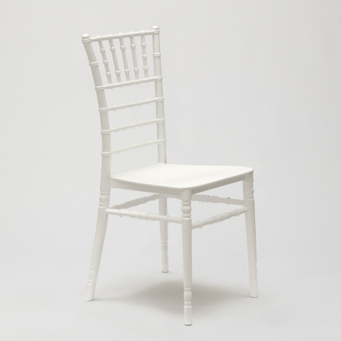 Stuhl in Weiß Vintage Style für Catering Bar Restaurants und Küchen Chiavarina Aktion