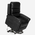 Poltrona relax elettrica massaggiante riscaldante alzapersona con ruote Isabel Stock