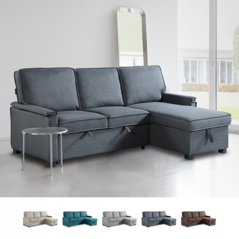 Modernes Design 3-Sitzer Ecksofa Bett mit Lagerung Halbinsel Stratum Aktion
