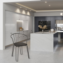sedie stile design industriale acciaio braccioli per bar e cucina ferrum arm 