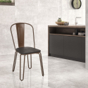 sedie design industriale stile acciaio per bar e cucina ferrum one Acquisto