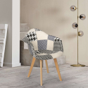 Patchwork Sessel Stuhl Nordisches Design Wohnzimmer Küche Studio Herion Eigenschaften