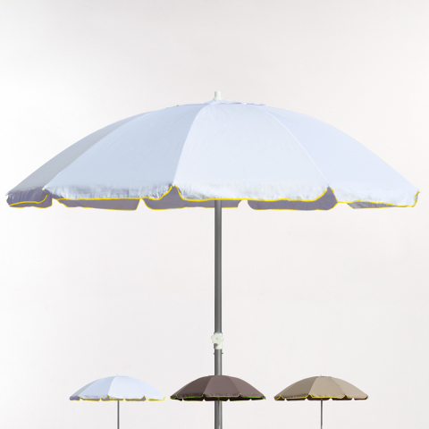 Sonnenschirm mit Neuen Farben Windschutz Schwer Baumwolle Rom Natur Limited Edition Aktion
