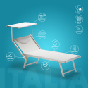 Lettino spiaggia mare prendisole professionale alluminio Italia Offerta