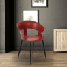 Sedia design moderno in metallo polipropilene per cucina bar ristorante Evelyn 