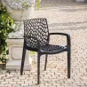 Chaise en polypropylène accoudoirs jardin café Grand Soleil Gruvyer Arm 