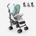Poussette canne enfants 15 kg pliable dossier inclinable 4 roues Buggago 