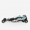 Passeggino per bambini 15 kg pieghevole schienale reclinabile 4 ruote Buggago 
