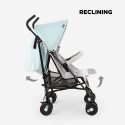 Poussette canne enfants 15 kg pliable dossier inclinable 4 roues Buggago 