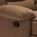 Fauteuil relax inclinable à roulette avec repose-pieds design tissu Maura 