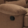 Fauteuil relax inclinable à roulette avec repose-pieds design tissu Maura 