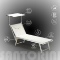 Lettino spiaggia mare prendisole professionale alluminio Santorini 