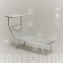 2er Set Liegestühle Strandliegen Sonnenliegen aus Aluminum Santorini 