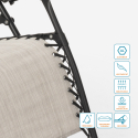 2er Set klappbare Liegestühle Sonnenliegen Strandliegen für Garten und Strand Emily Zero Gravity 