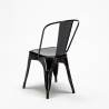 table + 4 chaises métal et bois au style industriel pigalle 