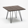 table + 4 chaises métal et bois au style industriel pigalle 