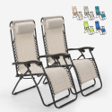 2er Set klappbare Liegestühle Sonnenliegen Strandliegen für Garten und Strand Emily Zero Gravity Aktion