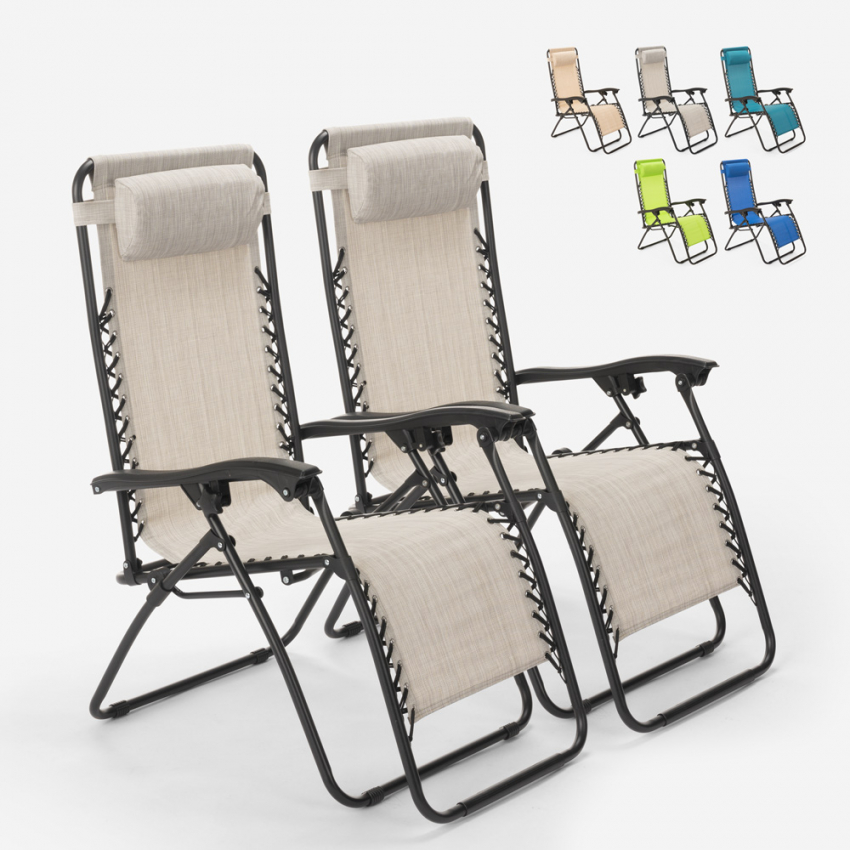 2er Set klappbare Liegestühle Sonnenliegen Strandliegen für Garten und Strand Emily Zero Gravity Aktion 2er Set klappbare Liegestühle Sonnenliegen Strandliegen für Garten und Strand Emily Zero Gravity Aktion