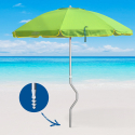 Parasol de plage aluminium léger visser protection uv GiraFacile 220 cm Eolo 