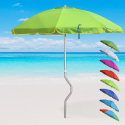Parasol de plage aluminium léger visser protection uv GiraFacile 220 cm Eolo 