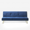 Divano letto 2 posti moderno velluto design clic clac gambe dorate Padded 