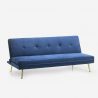 Divano letto 2 posti moderno velluto design clic clac gambe dorate Padded 