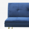 Divano letto 2 posti moderno velluto design clic clac gambe dorate Padded 