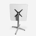 Quadratischer klappbarer Tisch 70x70cm Klapptisch Aluminium Bistrot Tisch Locinas Sales