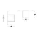 Moderne Design-Wand- und Deckenleuchte Slide Cubo Wall Verkauf