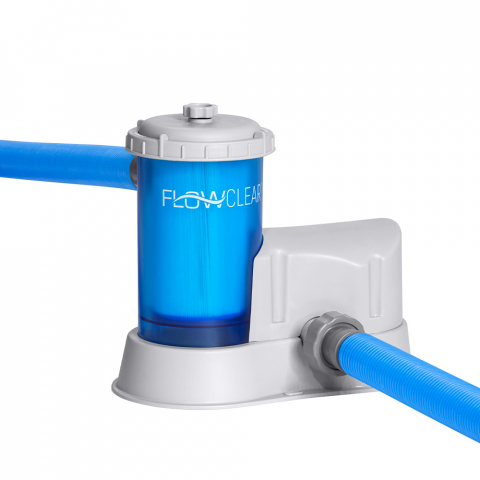Pompa filtro trasparente a cartuccia per piscina fuori terra Bestway Flowclear 58675 Promozione