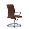 Sedia per ufficio girevole elegante ergonomica acciaio similpelle Cursus Coffee Sconti