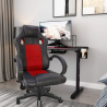 Sedia gaming ufficio ergonomica sportiva altezza regolabile similpelle Le Mans Fire Vendita