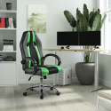 Ergonomischer, sportlicher, höhenverstellbarer Gaming-Bürostuhl aus Kunstleder Qatar Emerald Verkauf