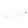 Matelas ressorts ensachés gel mémoire de forme 25 cm 120x190cm Veradea Modèle