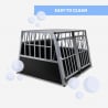 Box rigido doppio per cani trasportino gabbia in alluminio 104x91x69cm Skaut XL Stock