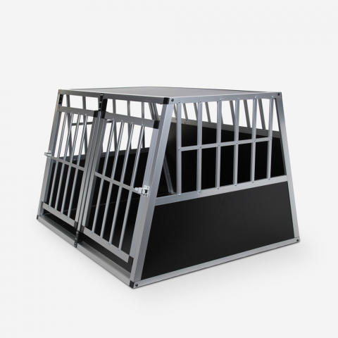 Caisse de transport double pour chien cage rigide en aluminium 104x91x71cm Skaut XL Promotion